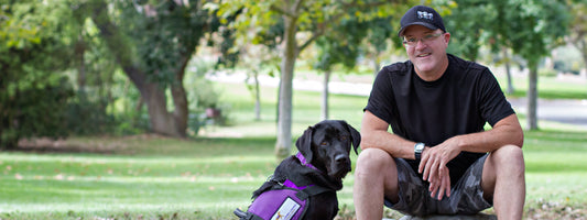 TLC service dog and veteran owner