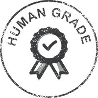 Badge: human grade ribbon 