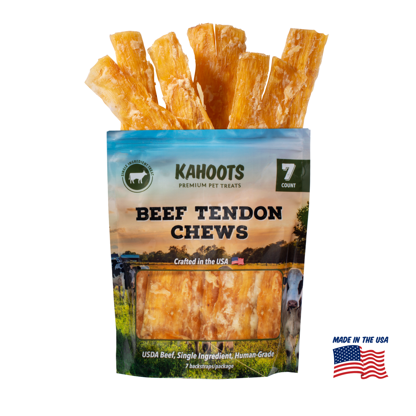 Beef tendon chews packaging