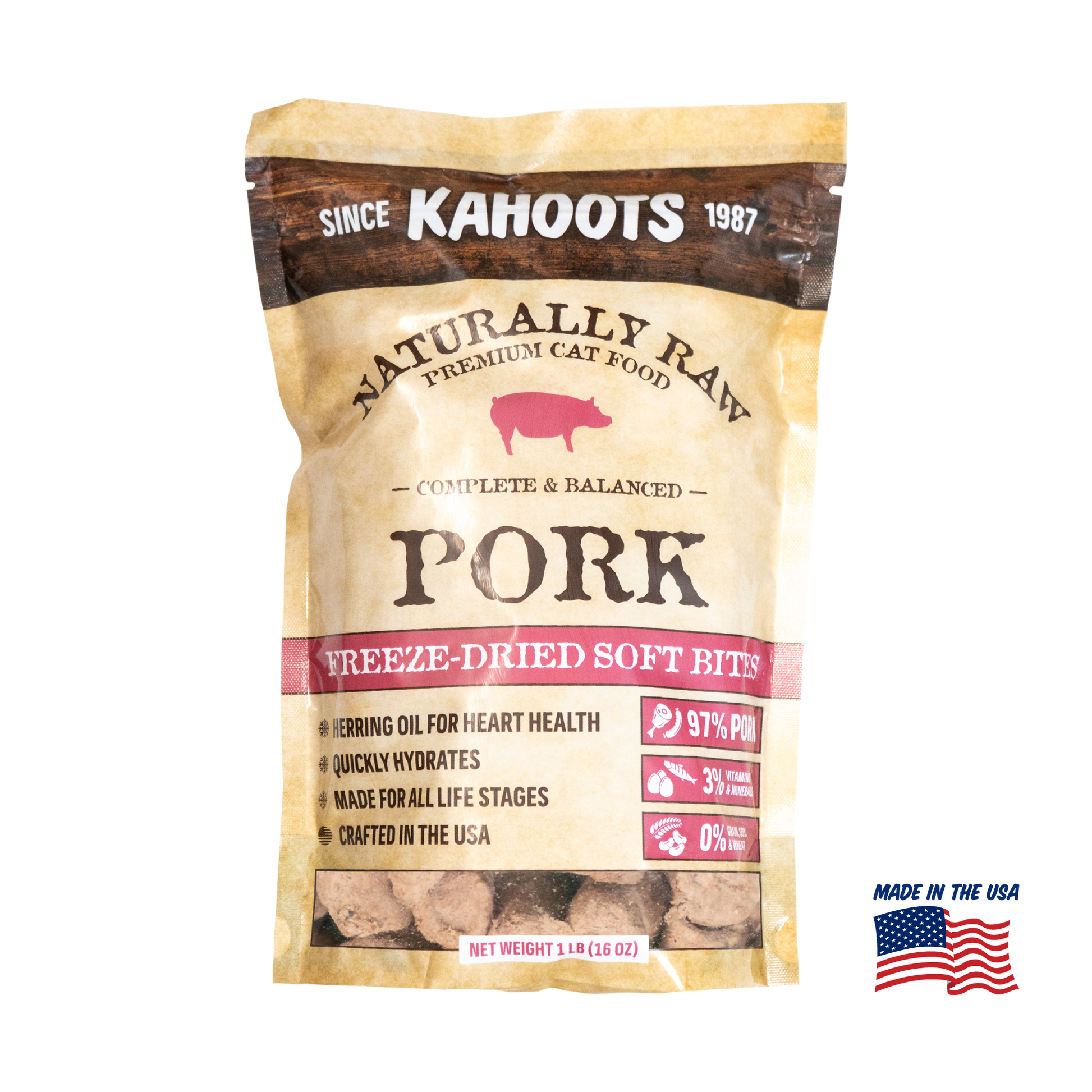 Kahoots Freeze Dried Cat Pork Bag