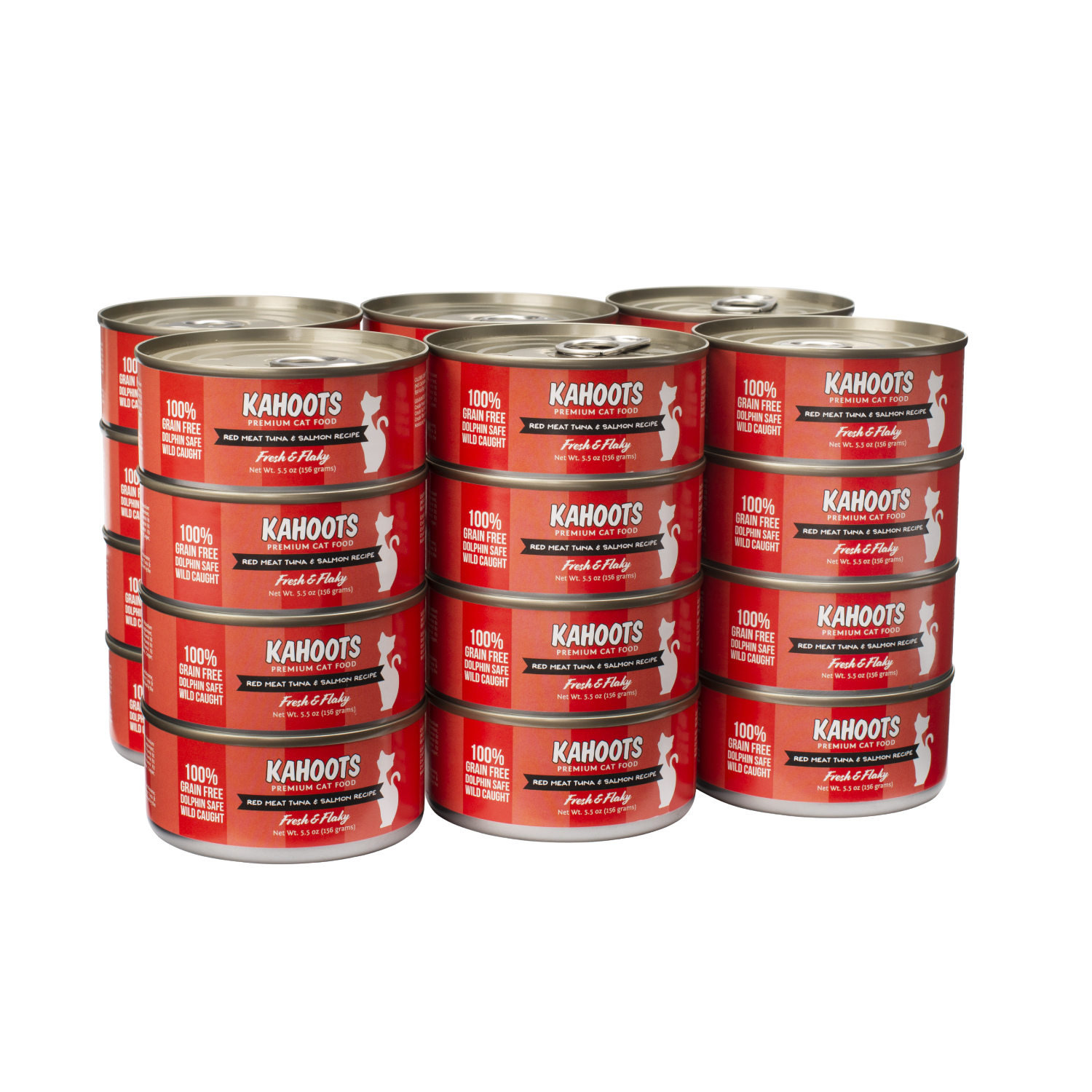 case quantity of Red meat tuna and salmon wet cat food