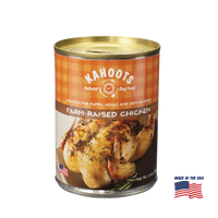 Kahoots chicken wet dog food can, made in the USA