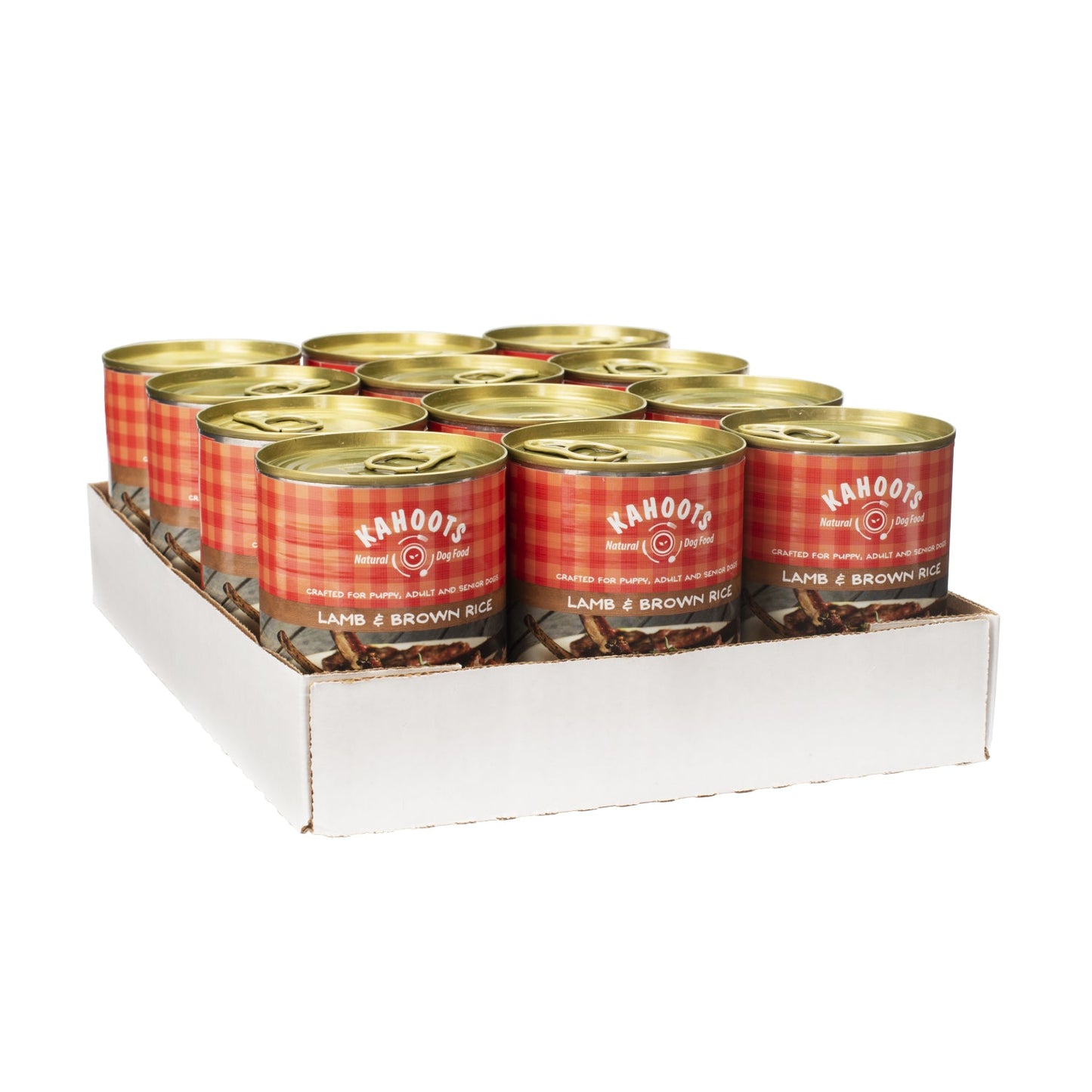 Full case of 12 cans of dog food