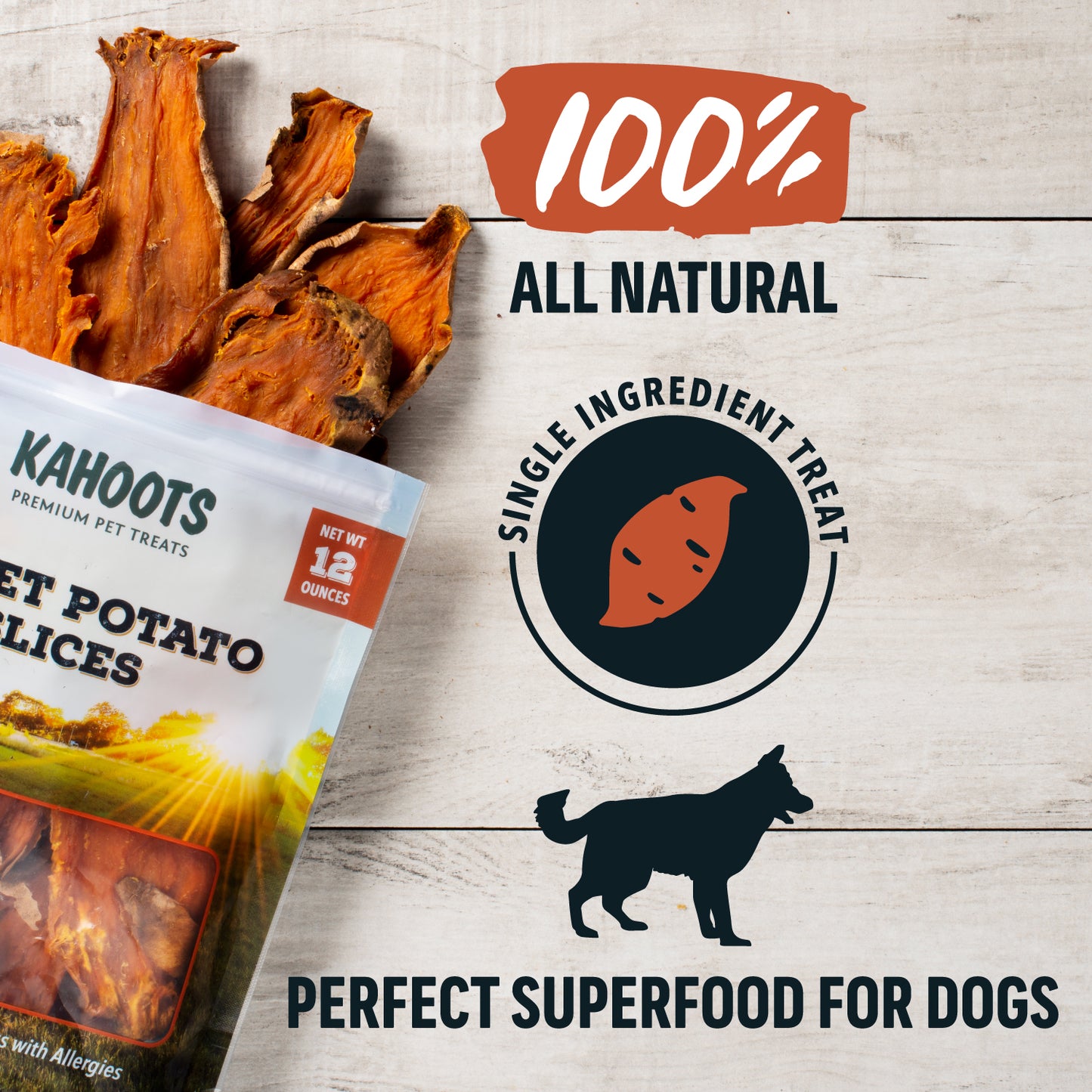 Sweet potato USPS: 100% natural, single ingredient, perfect superfood for dogs