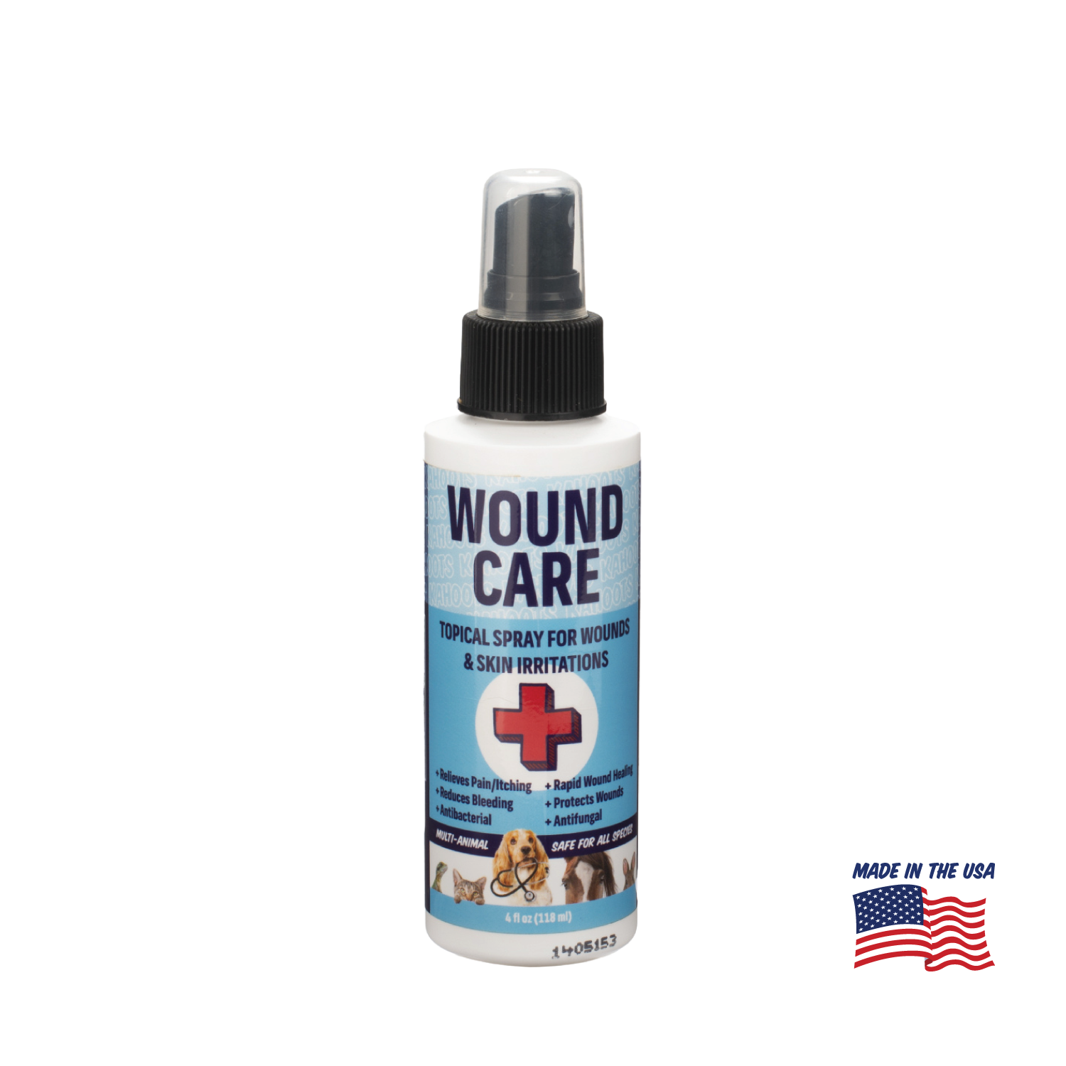 Kahoots wound care spray, made in the USA