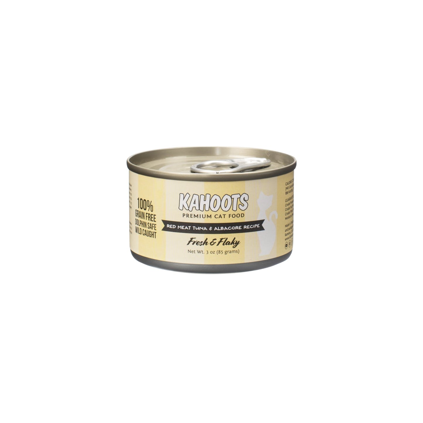 Red meat tuna and albacore wet cat food
