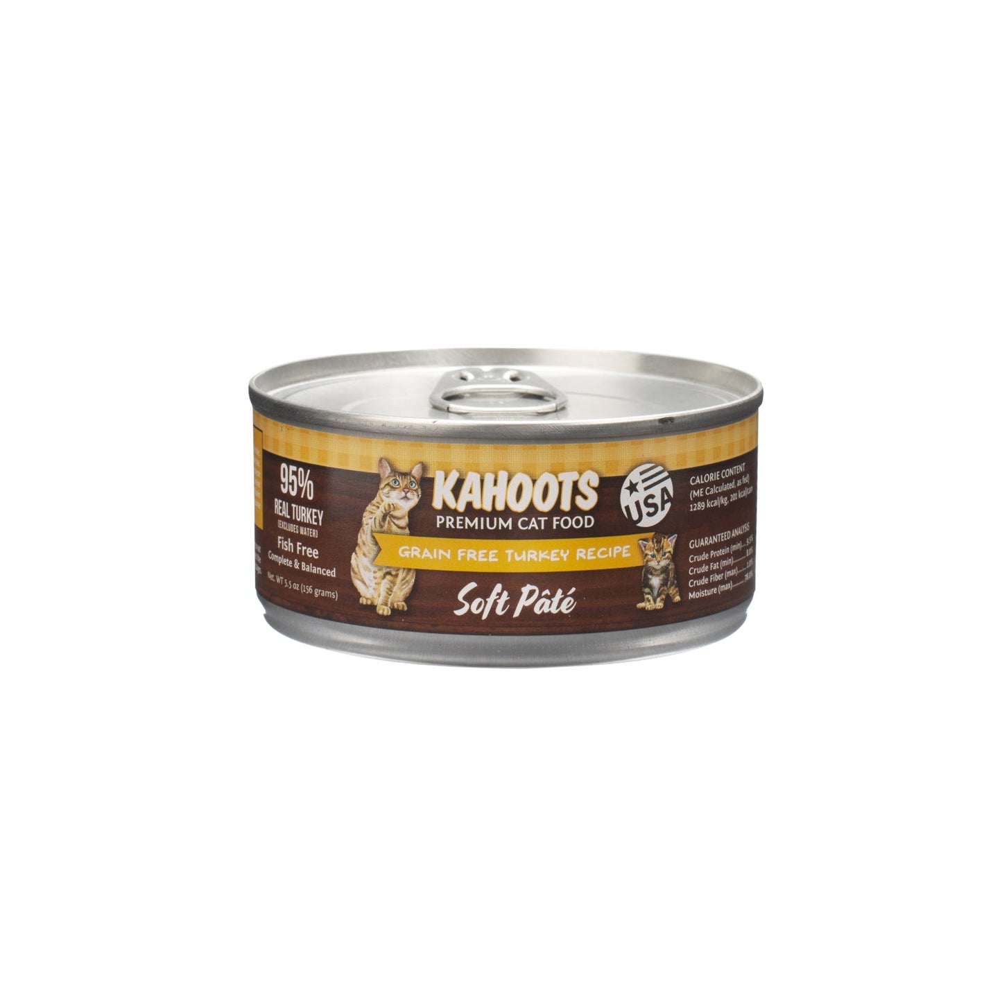 Soft turkey pate wet cat food.