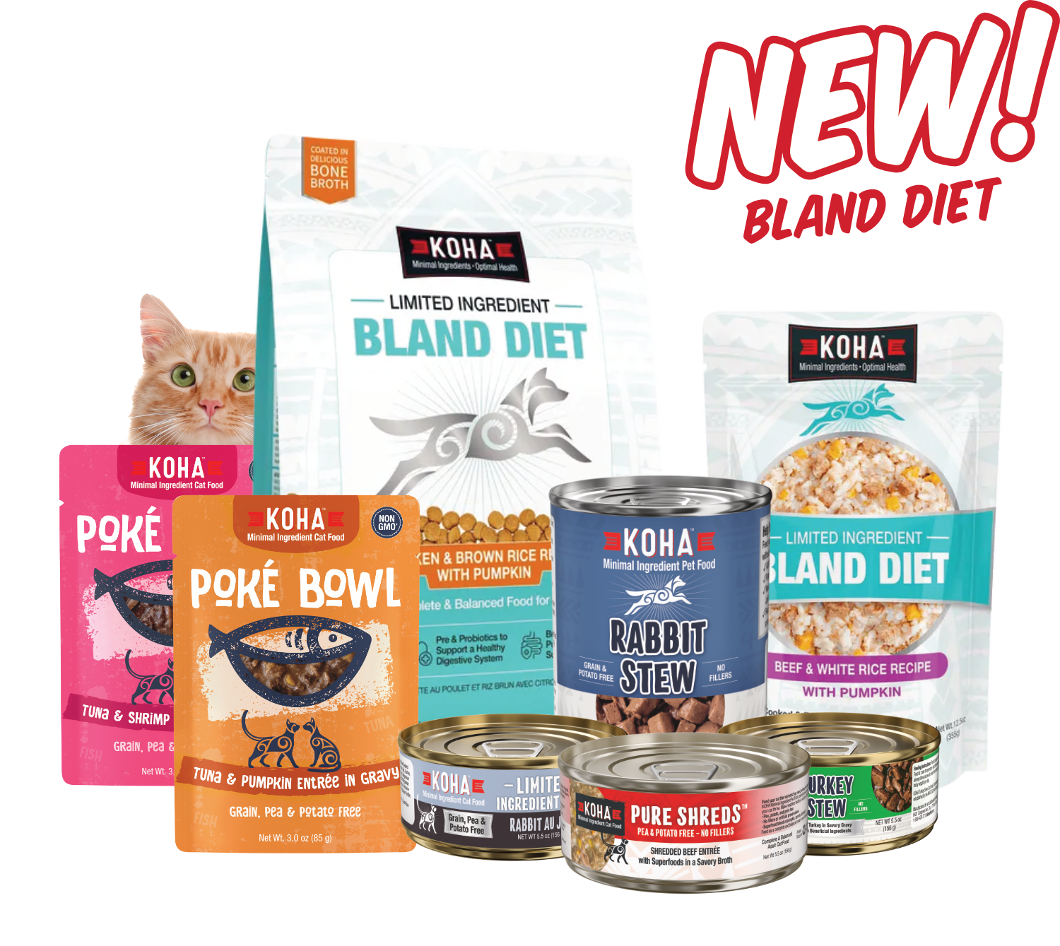 Koha dry and wet cat food