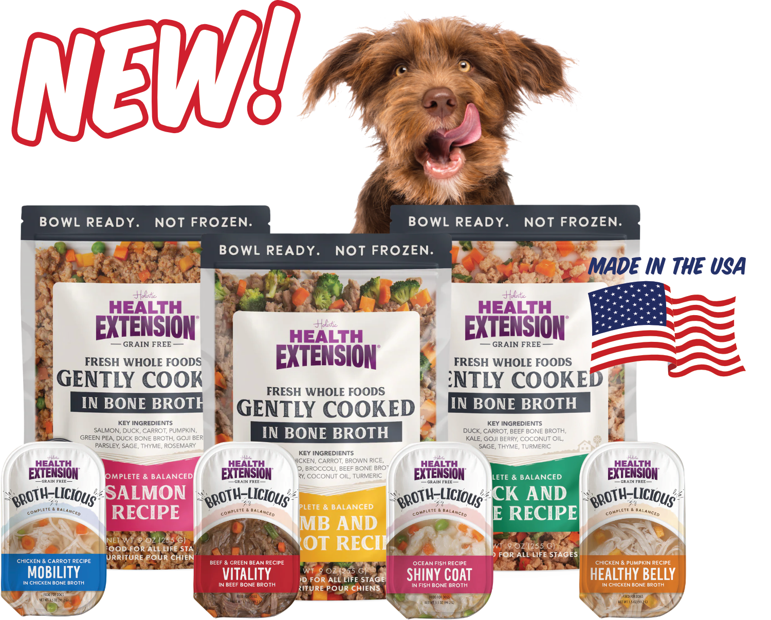 Health extension dog food lineup
