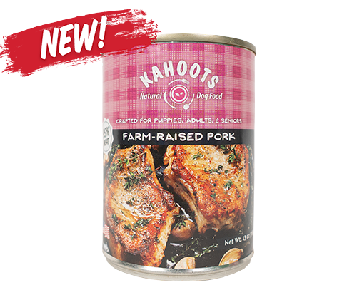 Brand new pork canned dog food