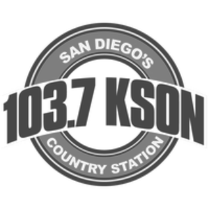Logo of 103.7 KSON, San Diego's Country Station on a white background