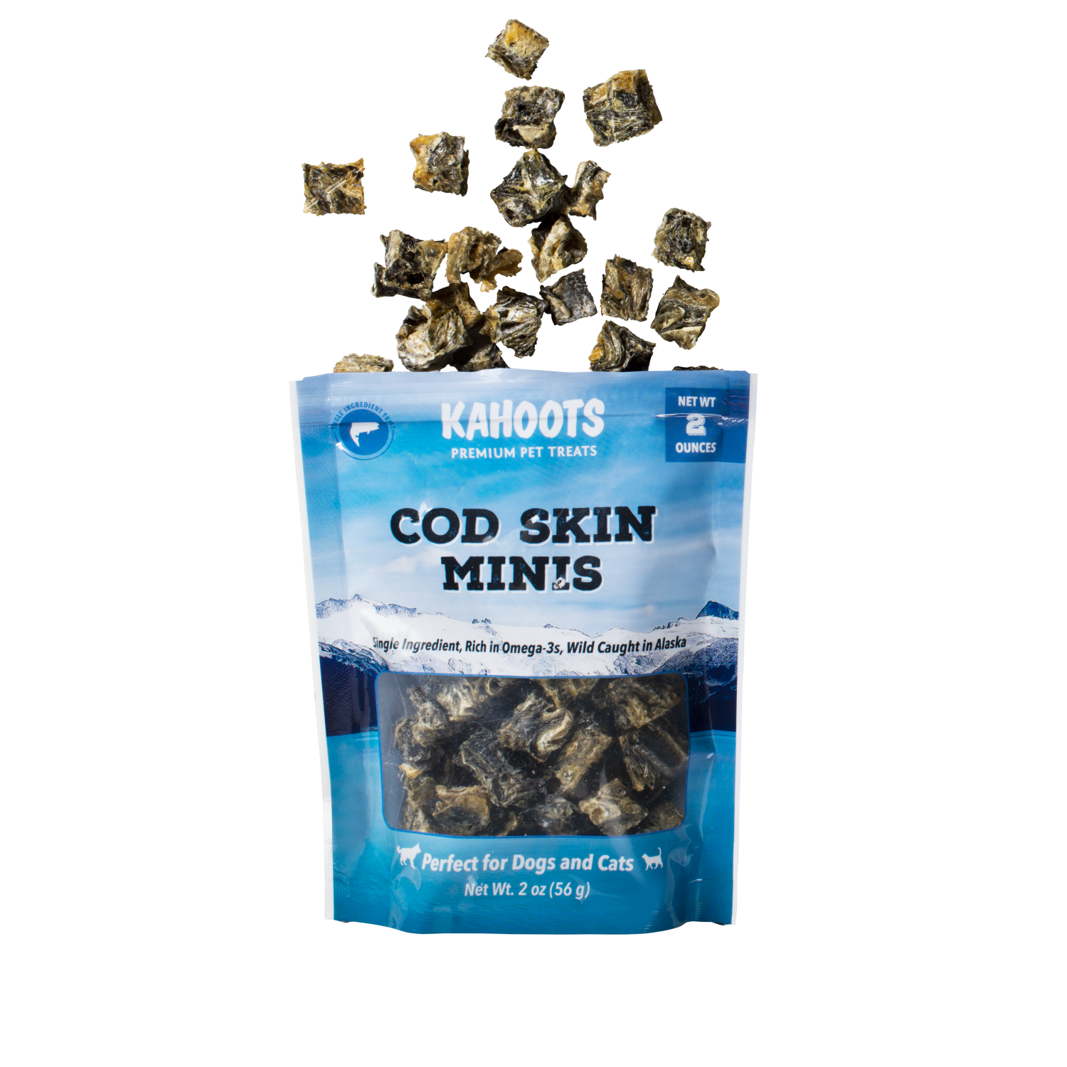 Cod Food Skin Wild Alaskan Cod Skin Minis | Single Ingredient | Low Calorie | Made in ...
