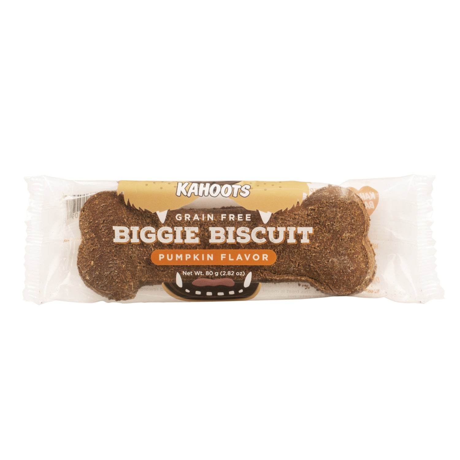 Large dog biscuit, pumpkin flavored