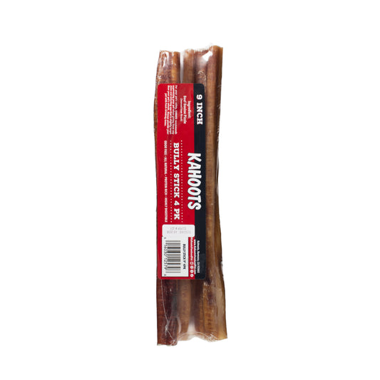 Kahoots 9 inch bully sticks, 4 pack