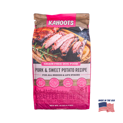 Kahoots Grain Free Pork Recipe dry dog food, 15 lb bag