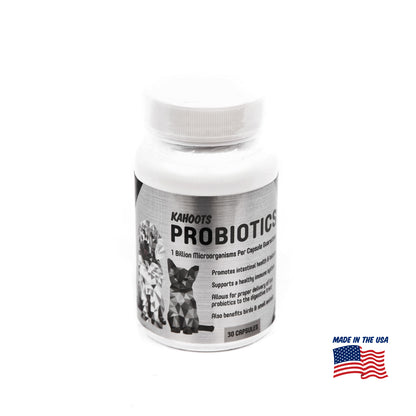 Kahoots probiotic capsules, made in the USA