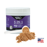 Kahoots 5 in 1 pet supplement, made in the USA
