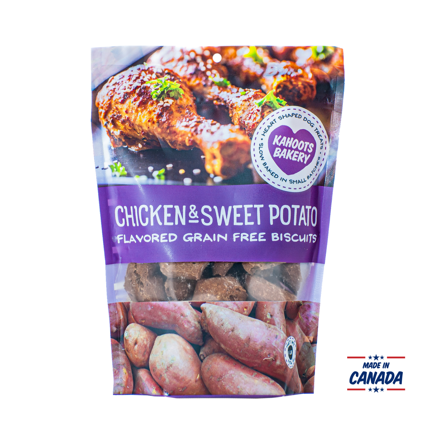 Chicken & Sweet potato grain free biscuits made in Canada