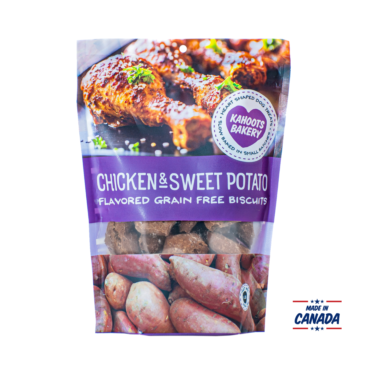 Chicken & Sweet potato grain free biscuits made in Canada