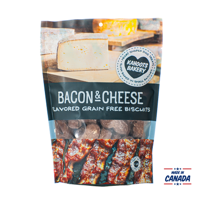 Bacon & Cheese grain free biscuits made in Canada