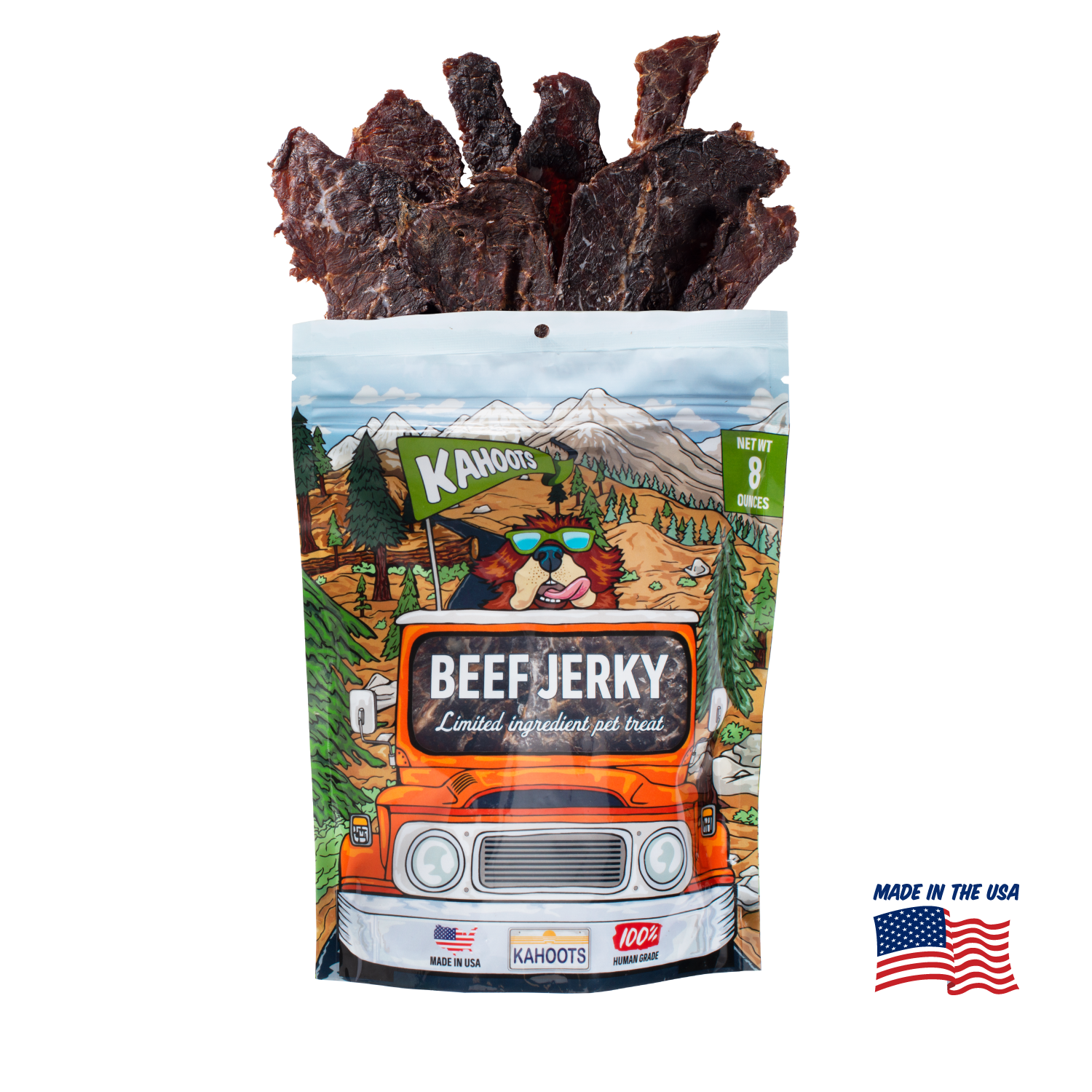 Beef jerky for dogs packaging