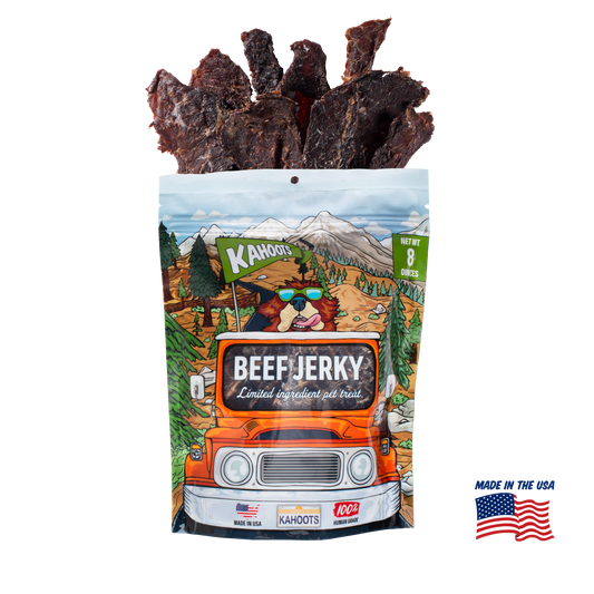 Beef jerky for dogs packaging