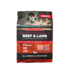 Dog food package with a dog on the label, featuring the brand 'Kahoots'.