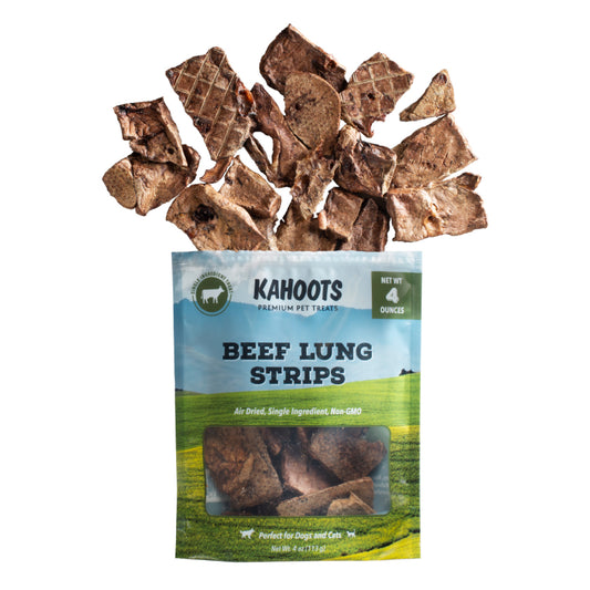 kahoots beef lung strips coming out of the top of the bag