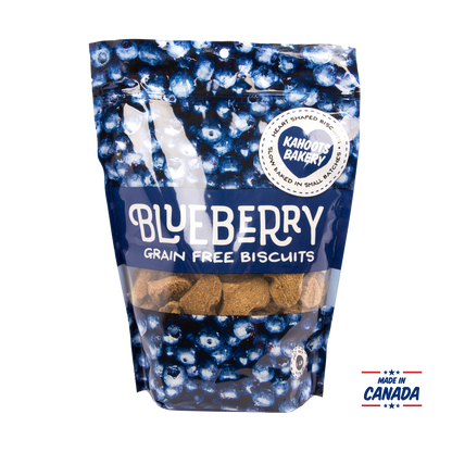 Blueberry grain free biscuits made in Canada