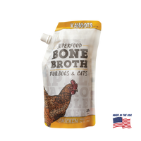 Kahoots chicken bone broth for pets, made in the USA