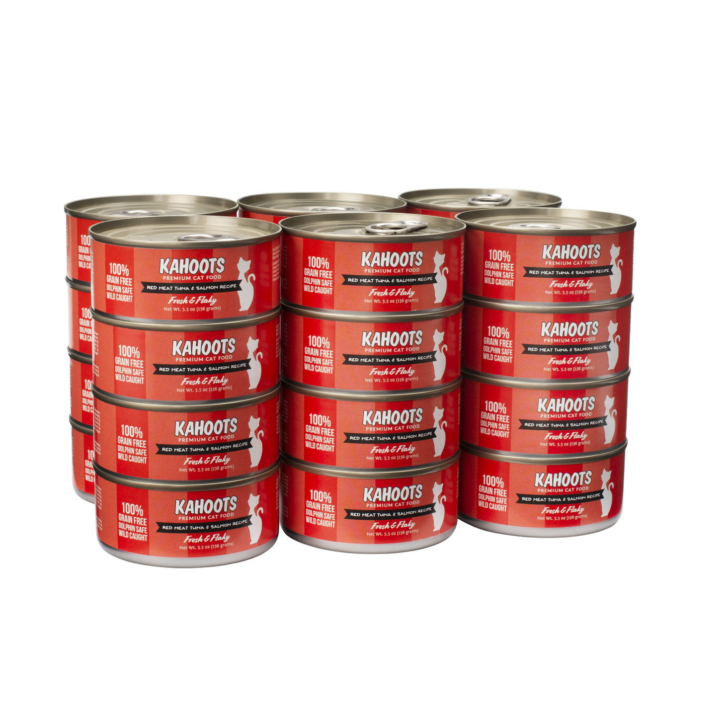 case quantity of Red meat tuna and salmon wet cat food