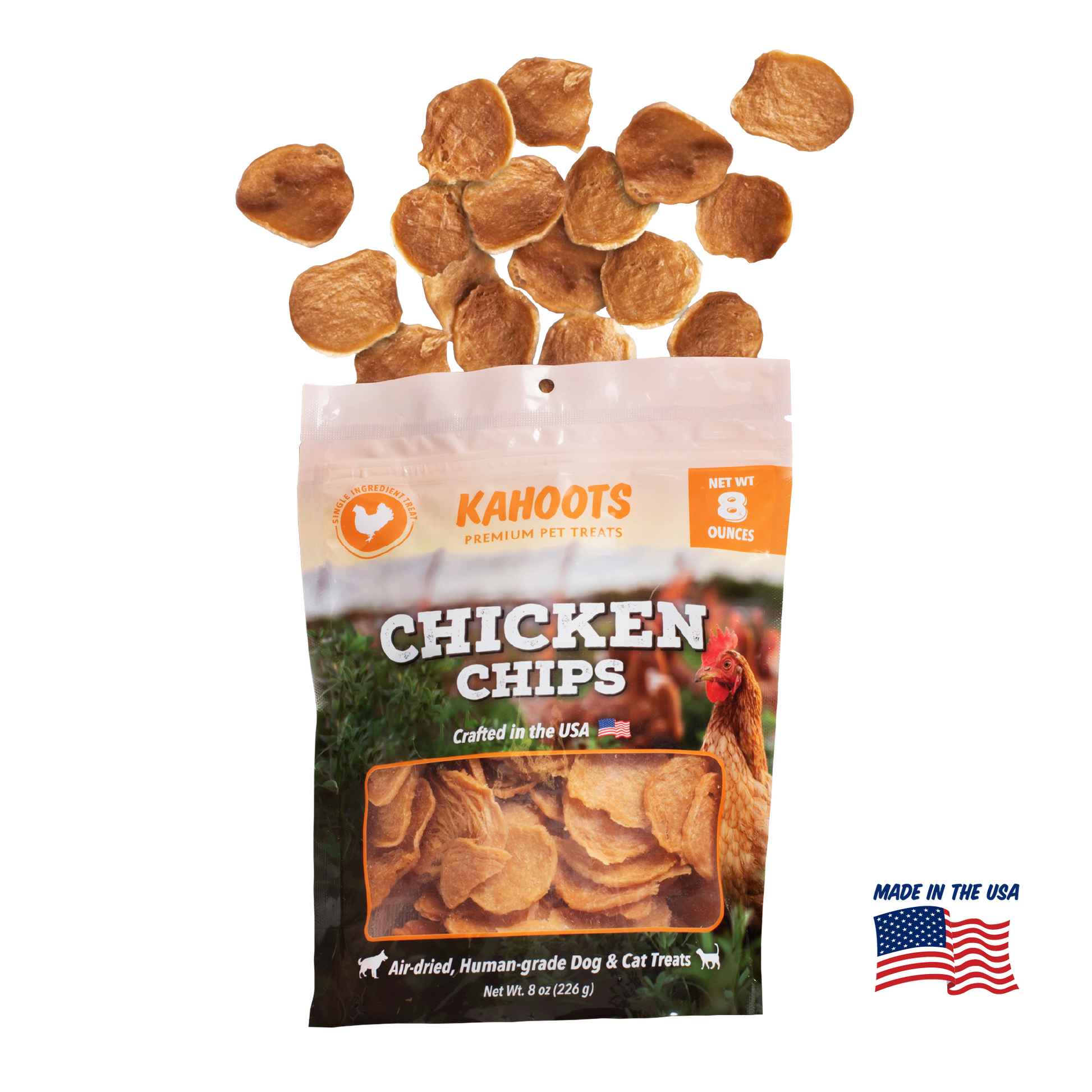 Kahoots Chicken Chips Treat Made in USA