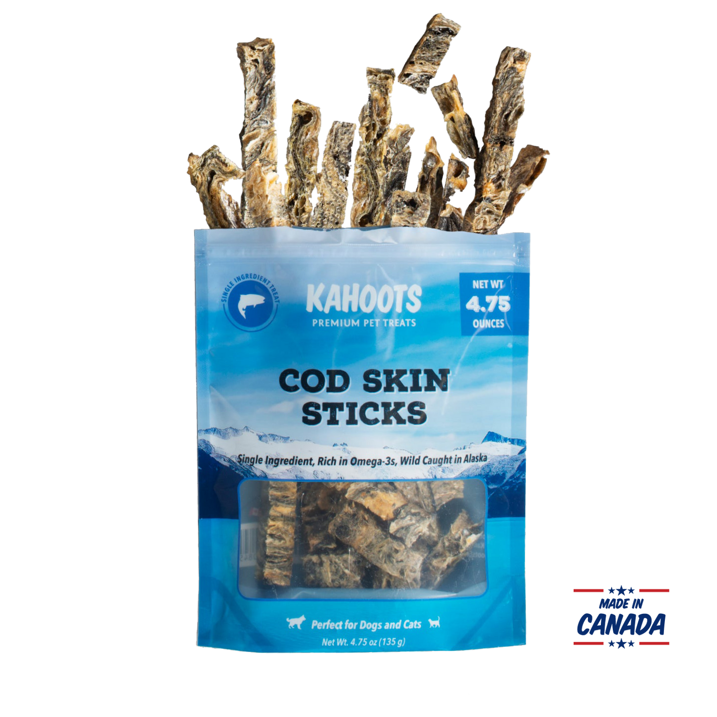 Cod Skin Sticks made in Canada