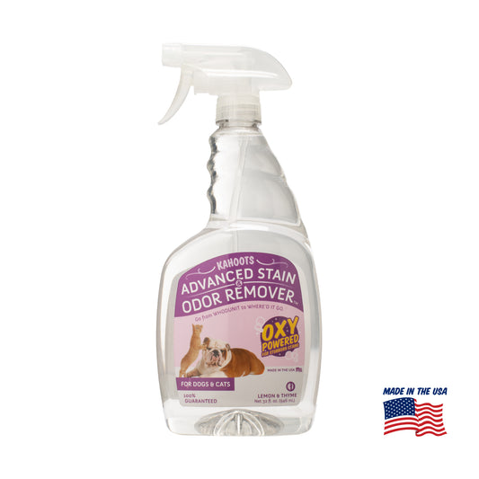 Kahoots stain and odor remover spray, OXY, made in the USA