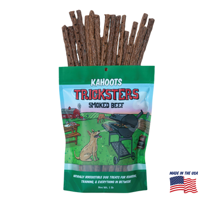 Kahoots beef tricksters packaging. Made in the USA