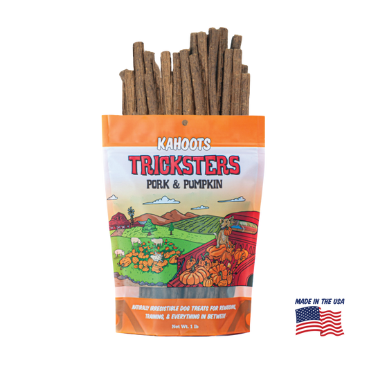 Kahoots pork tricksters packaging. Made in the USA