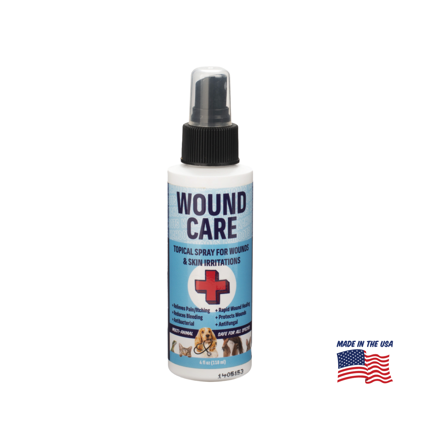 Kahoots wound care spray, made in the USA