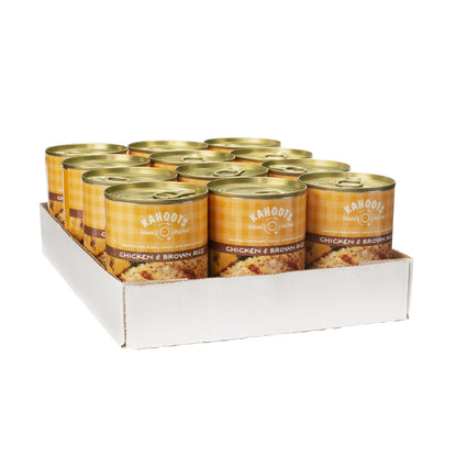 Case quantity of Cans of chicken & rice pate dog food