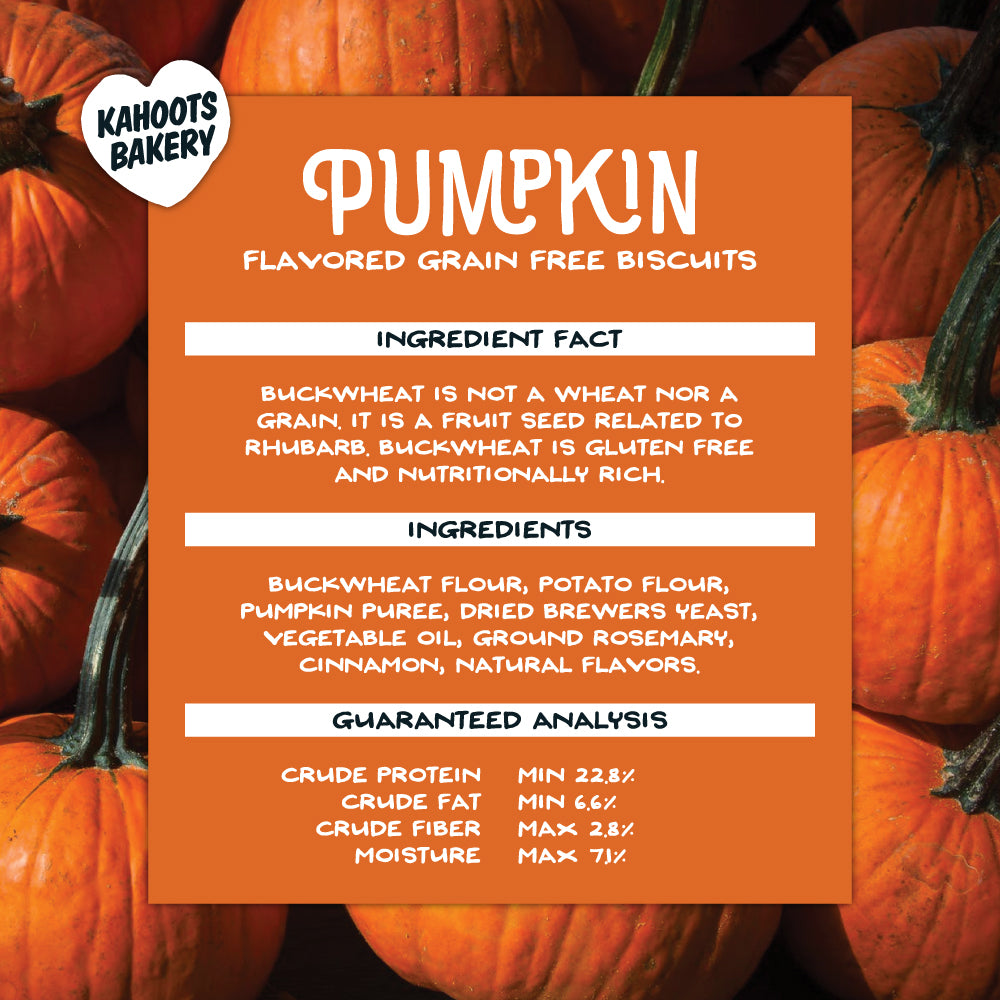 Pumpkin Biscuits - Dog Treats | Kahoots Pet
