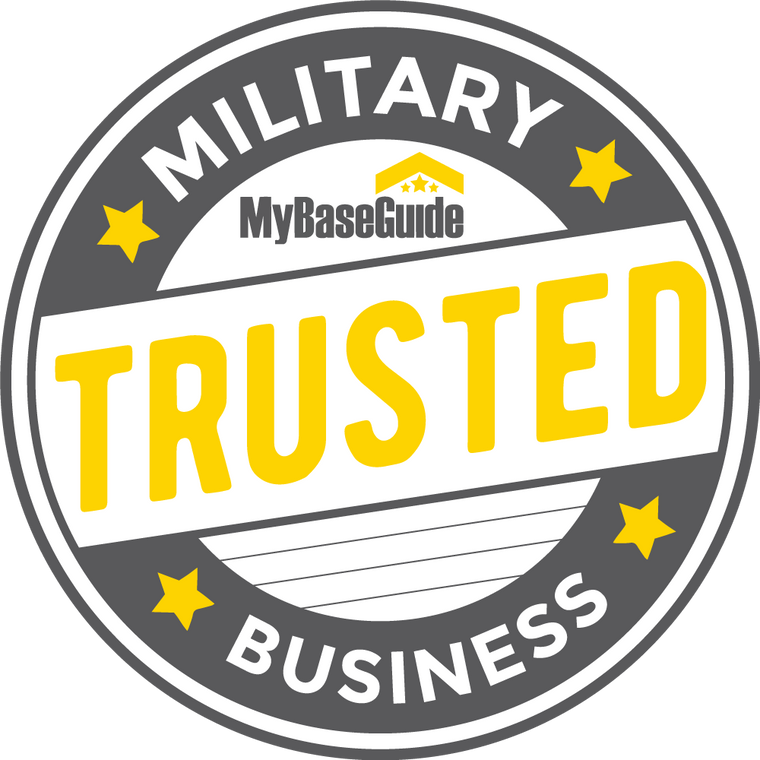 Trusted military business badge from mybaseguide.com