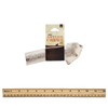 Split Antler chew with packaging and a ruler for scale on a white background