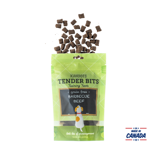 Kahoots dog treats tender bits barbecue beef