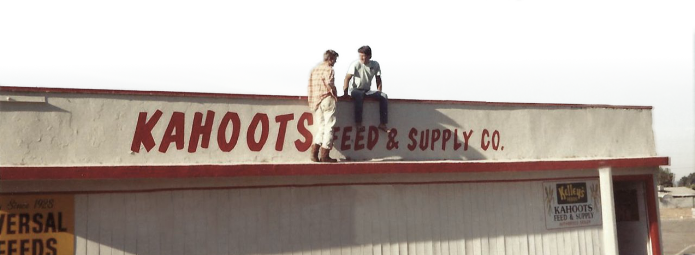 Mike and Ethan sitting on top of the original Kahoots location