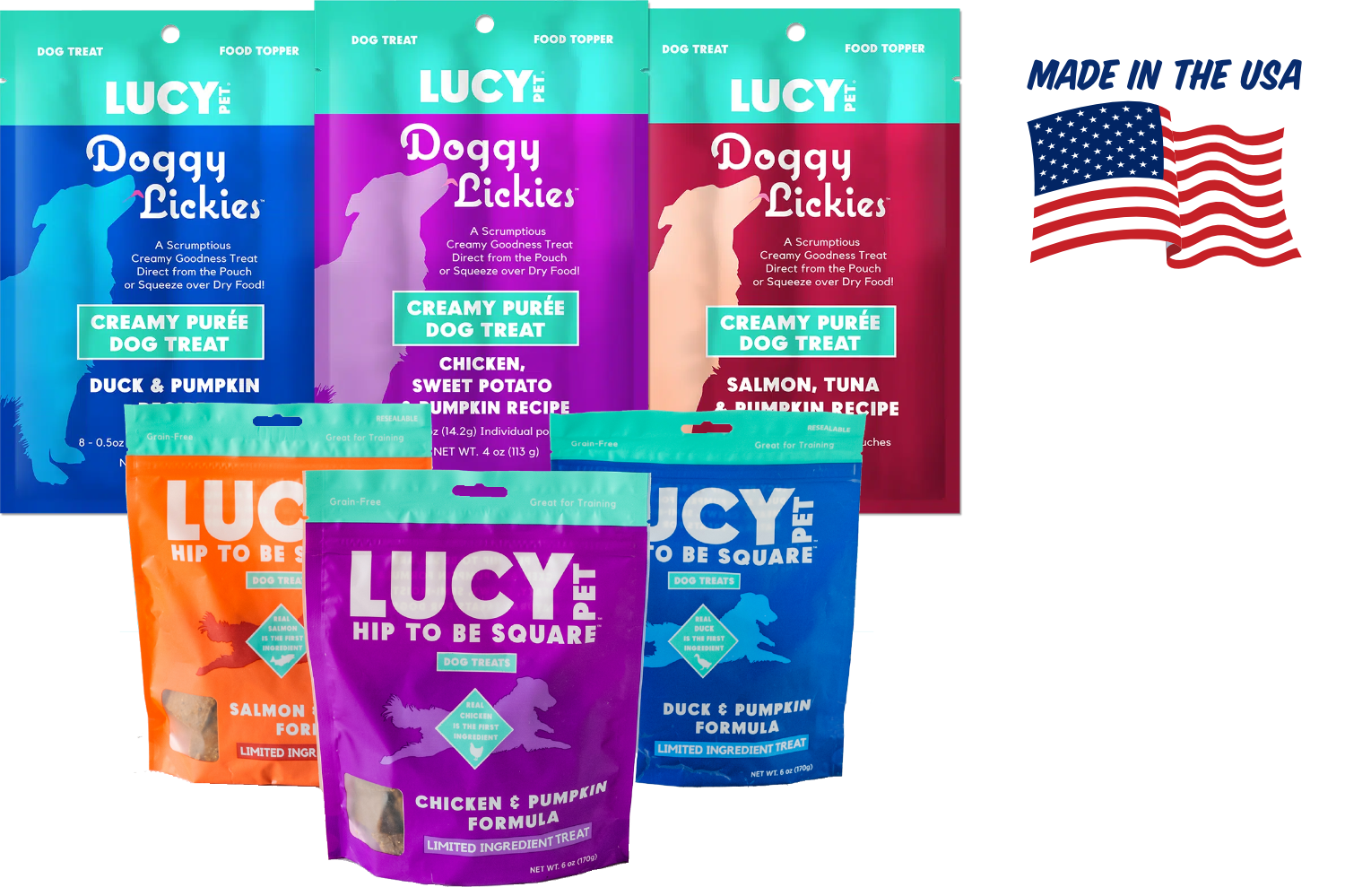 Lucy pet treat / topper lineup