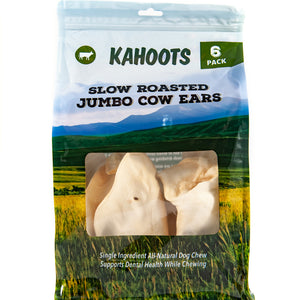 6 jumbo cow ears in a bag